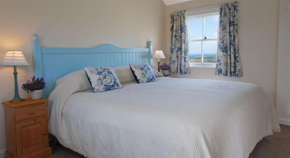 The double bedroom at Zennor Honor's House in St. Ives, Cornwall